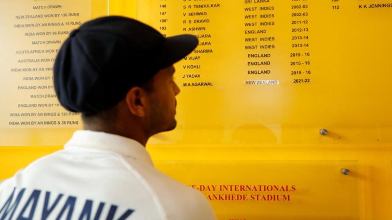 Mayank Agarwal shares emotional tweet after making it on Wankhede honours board