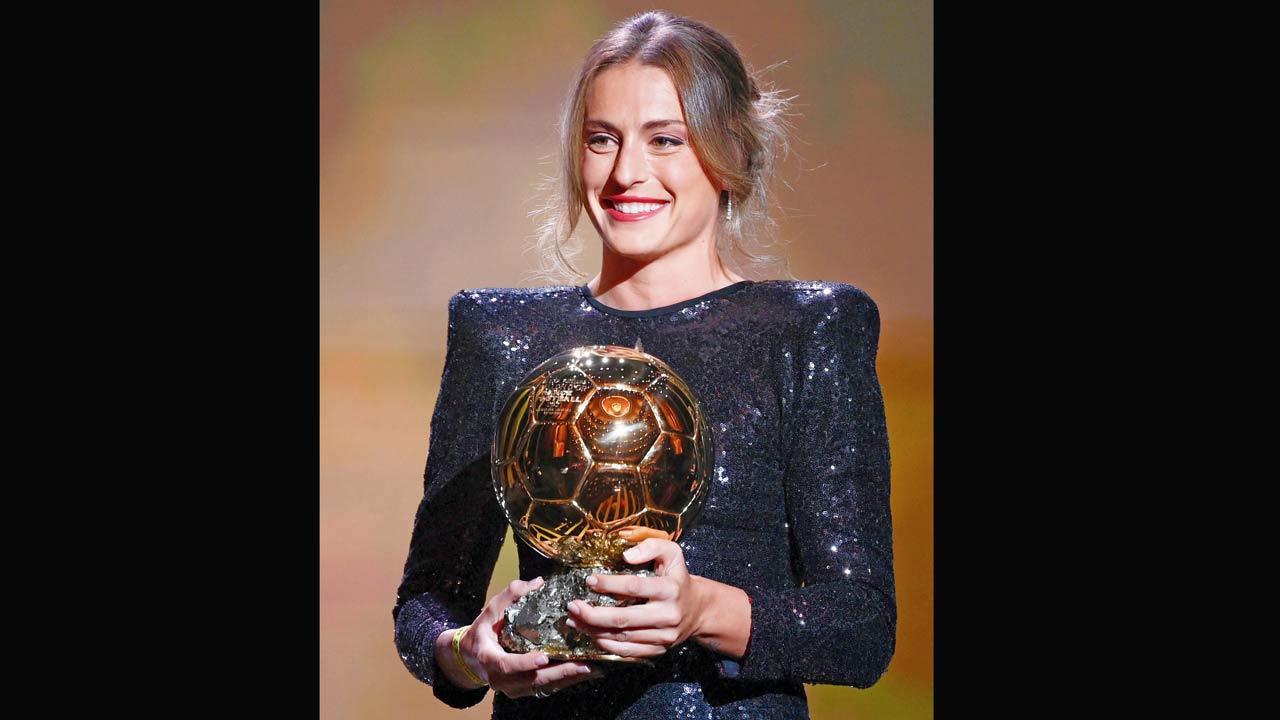 Women’s winner Alexia Putellas. Pic/AFP