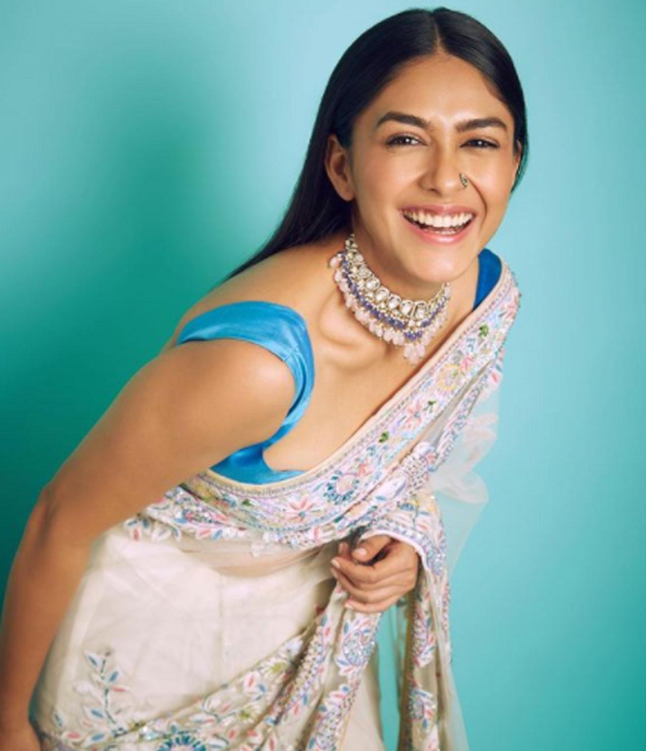 Is this the butterfly smile? At least her emoji she shared on the post suggests so. Mrunal’s zeal is absolutely charming with this post and fans as always cannot keep calm. 
 