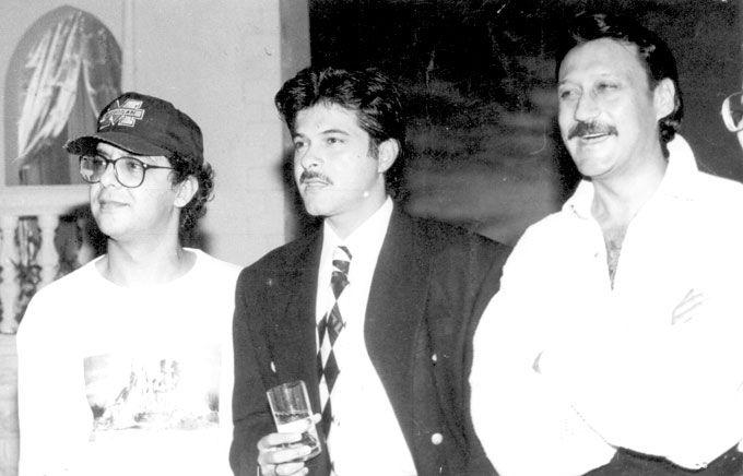 After making his acting debut with Telugu film Vamsa Vruksham, Anil Kapoor starred in a few more films down south, including Mani Ratnam's Pallavi Anu Pallavi.
In picture: The 'Parinda' trio. Director Vidhu Vinod Chopra, Anil Kapoor and Jackie Shroff.