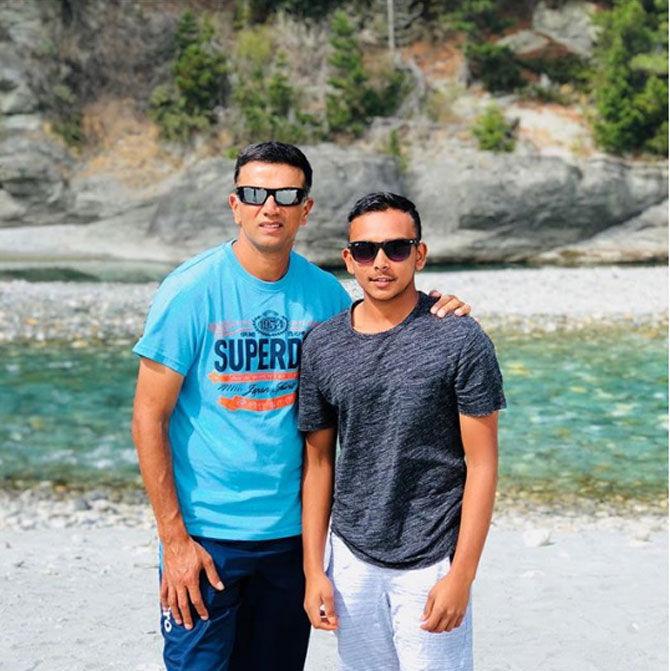 U-19 India coach Rahul Dravid has played an important role of shaping Prithvi Shaw's formative years as a cricketer.
In picture: Rahul Dravid with Prithvi Shaw
