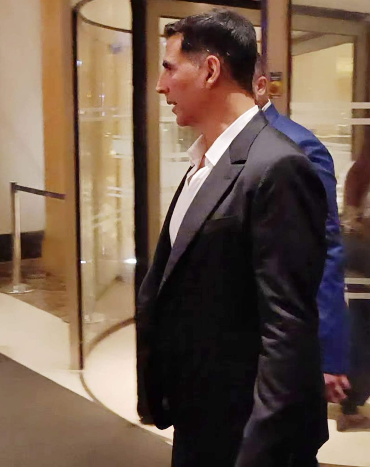 Akshay Kumar was snapped all suited up for a private party hosted in the city. The actor, who is often clicked working hard on his projects, took some time off to celebrate privately in Juhu, Mumbai.
 