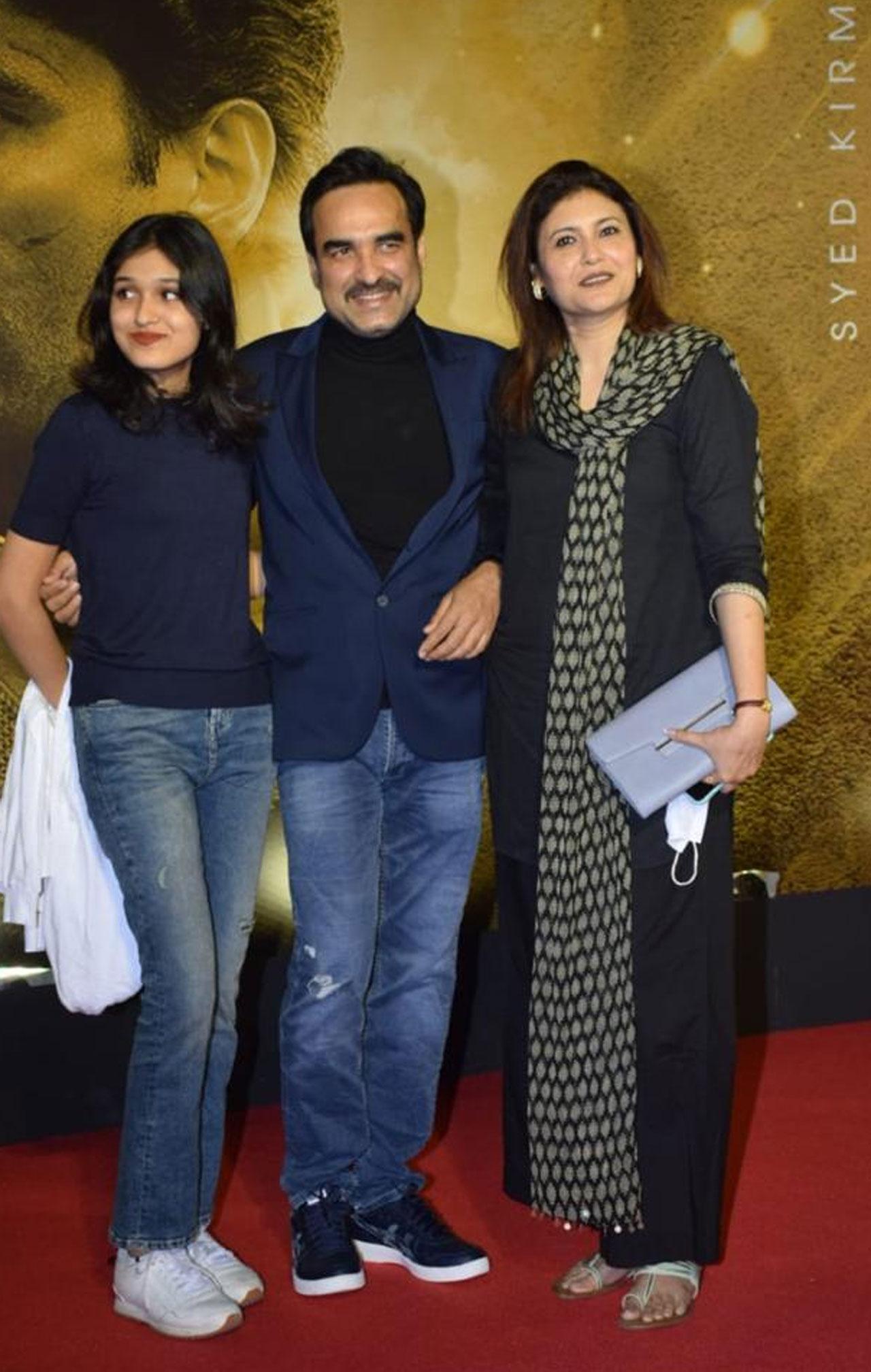 Pankaj Tripathi, who plays the coach Man Singh, was all smiles with his wife and daughter. Critics have already given out their verdict and the film seems to be a winner.