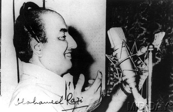Born in Kotla Sultan Singh, a village in Punjab, in December 1924, Rafi's nickname was Pheeko. It is said that Rafi began singing by imitating the chants of a fakir in his village (All photos/mid-day archives)
