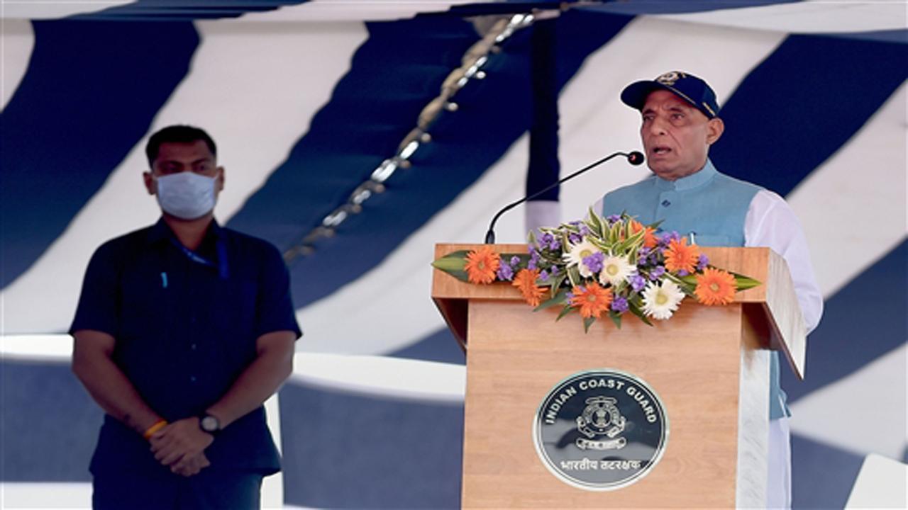 Defence Minister Rajnath Singh visits CDS General Bipin Rawat's residence in Delhi