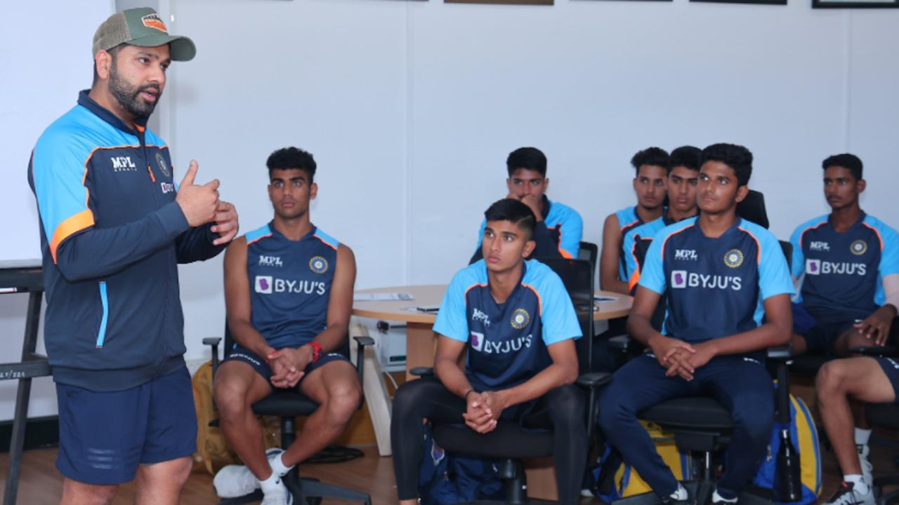 See photos: Rohit Sharma gives 'priceless lessons' to India U-19 team during rehab at NCA