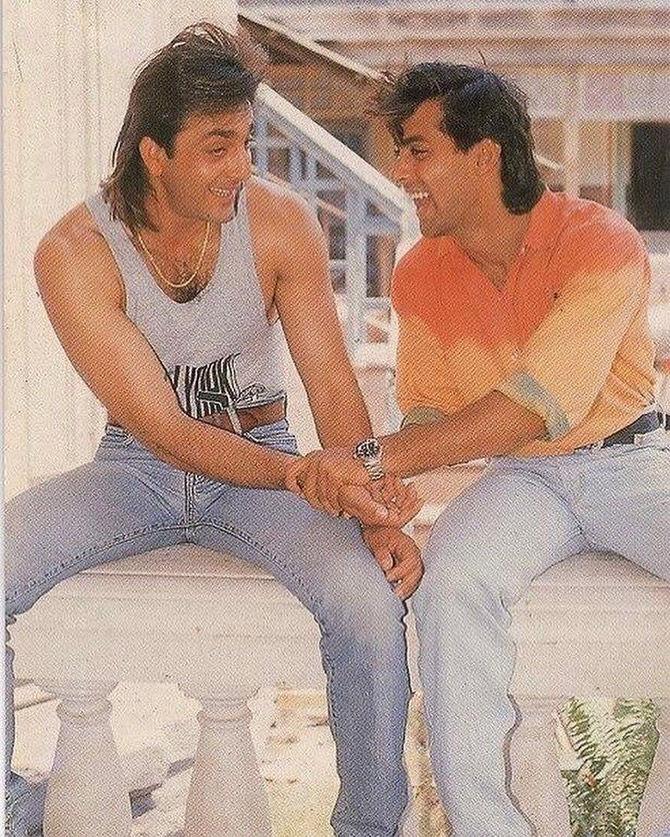 Chal mere bhai! The dense friendship between Sanjay Dutt and Salman Khan is known to all and this picture pretty much sums it up!
