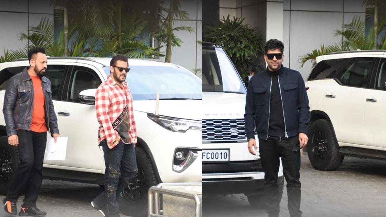 Salman Khan, Guru Randhawa return from the Da-Bangg tour, spotted at airport