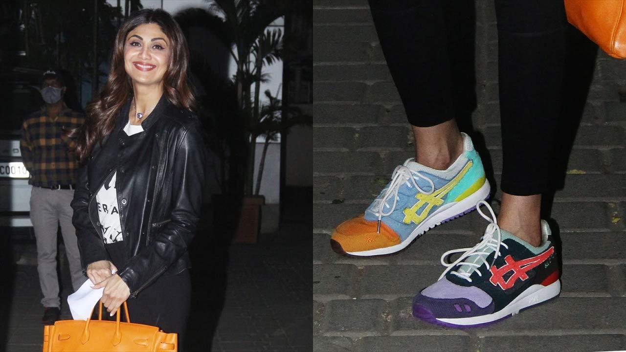 Fashion Friday: Shilpa Shetty opts for mismatched shoes, but the internet does not seem to be impressed