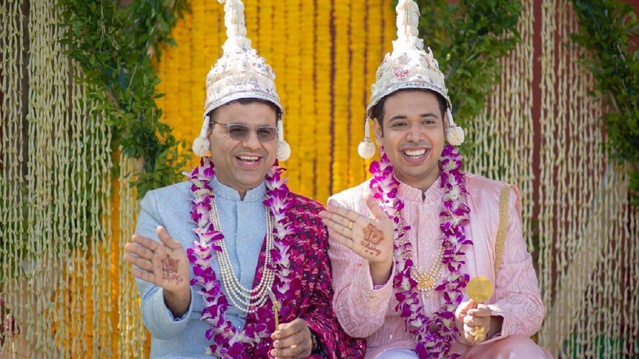 See pics: Gay couple enters into wedlock among friends and family in Hyderabad