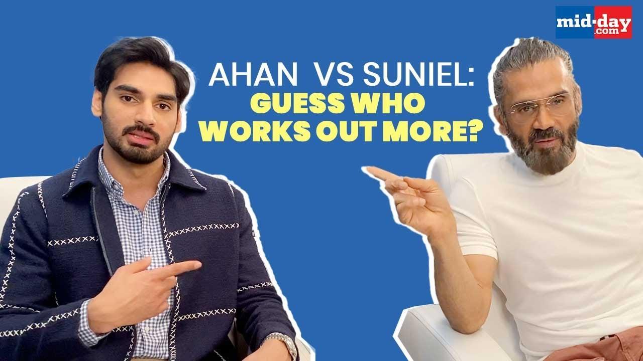 Father-son duo Ahan and Suniel Shetty nail 'who is more likely to' game