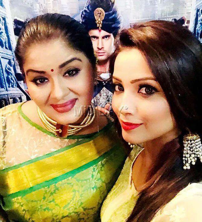 Sudha Chandran and Adaa Khan at the launch bash for 'Porus' in Mumbai