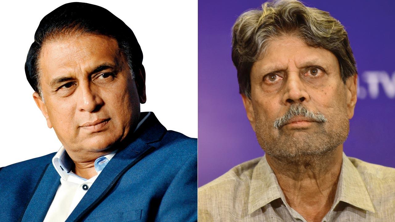 Sunil Gavaskar and Kapil Dev. Pics/AFP, Atul Kamble
