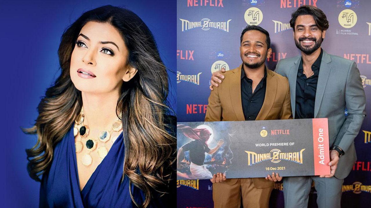 Sushmita Sen talks about OTT platform, Tovino Thomas attends premiere of Minnal Murali