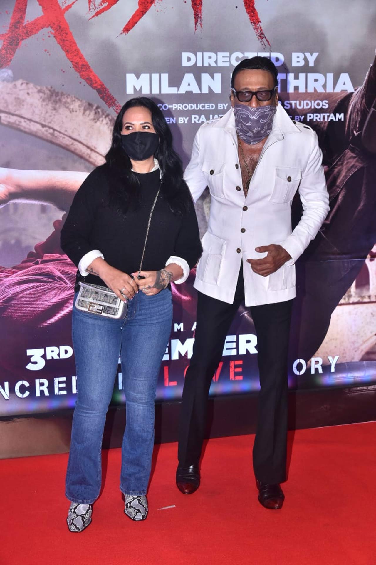 Jackie Shroff and Ayesha Shroff were also among the few guests to attend the show. While Jackie suited up, Ayesha kept it casual at the screening.