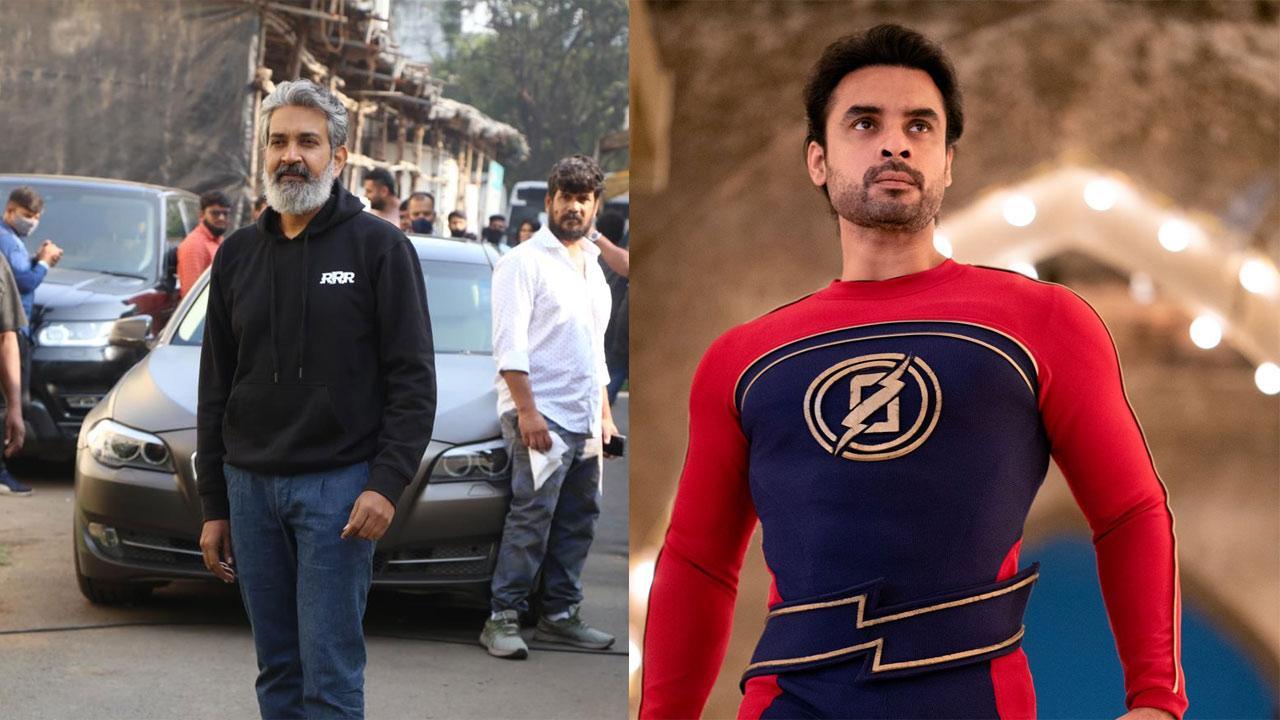 SS Rajamouli lauds Tovino Thomas's Minnal Murali at an RRR event