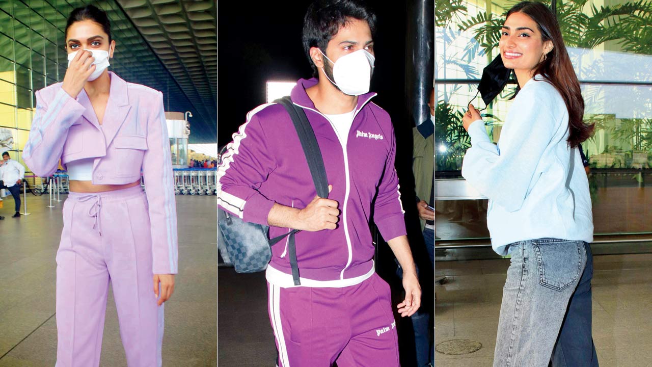 Deepika Padukone, Varun Dhawan and Athiya Shetty