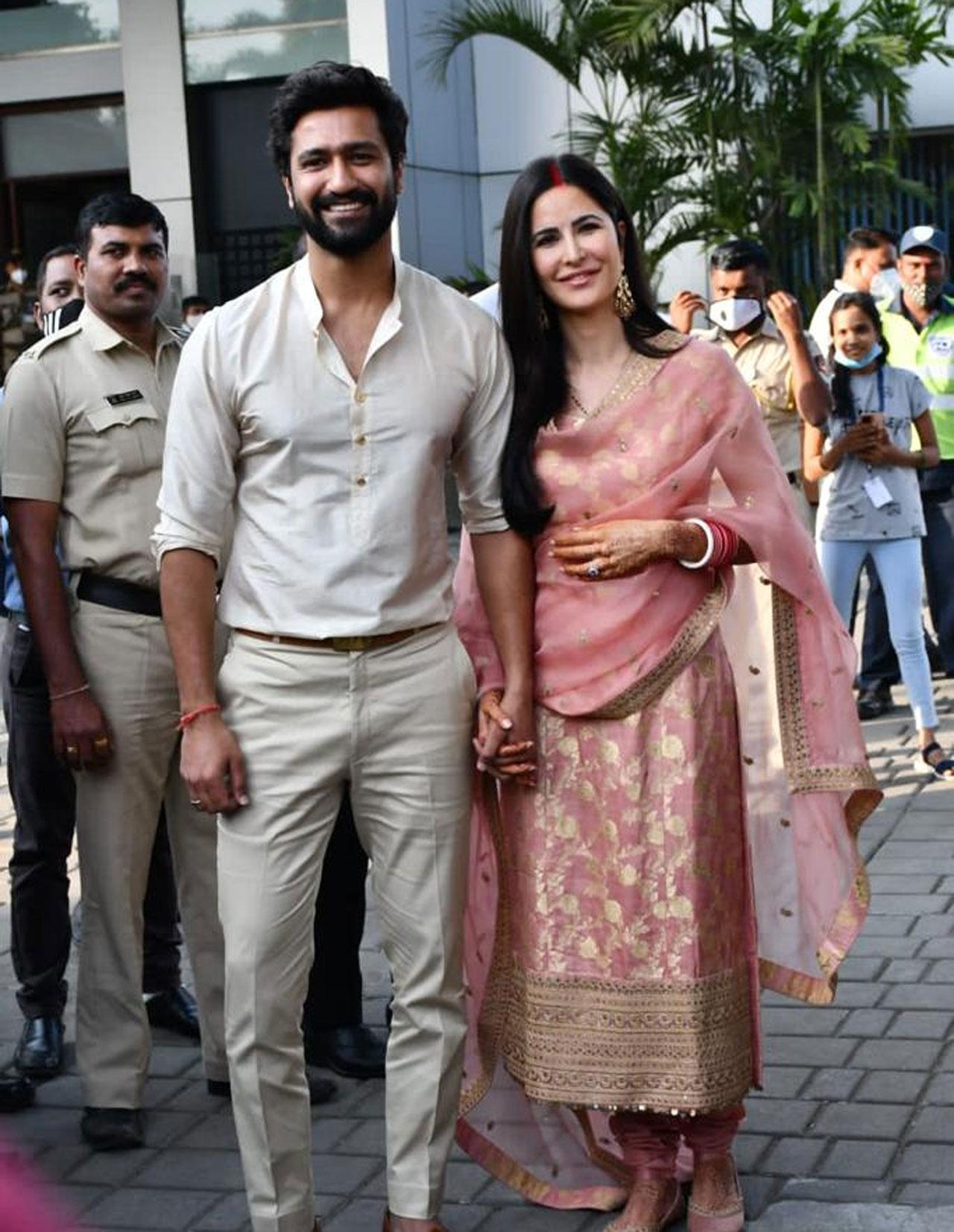 Vicky Kaushal, Katrina Kaif make first public appearance as they return to Mumbai hand-in-hand post wedding
