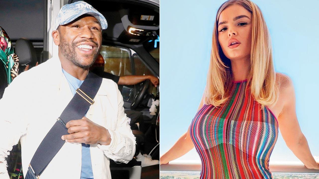 Floyd Mayweather introduces girlfriend Anna Monroe to his pals during birthday bash