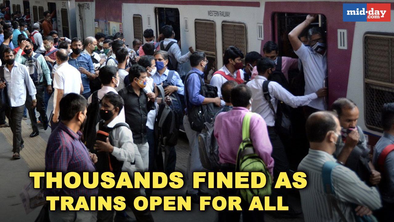 Mumbai: Thousands fined as local trains open for all