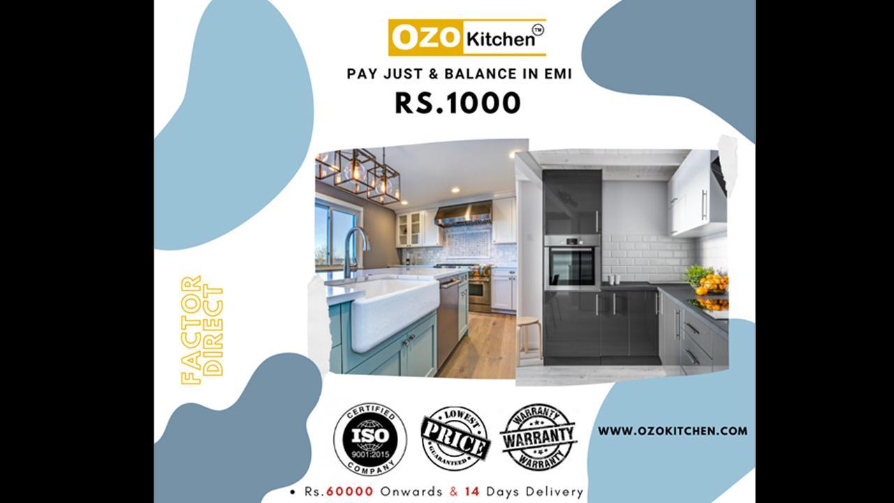 Pay just Rs1000 and you can take home your Dream Modular Kitchen