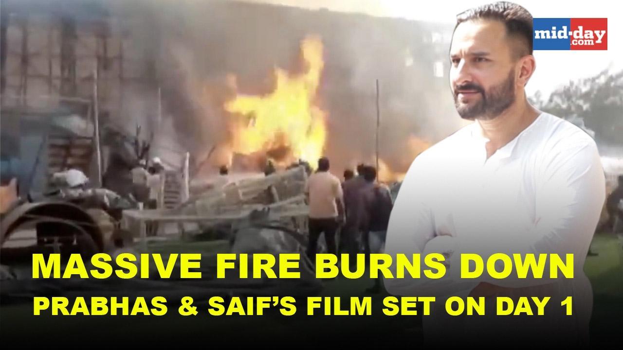 Massive fire burns down Prabhas and Saif Ali Khan’s Adipurush film set on Day 1