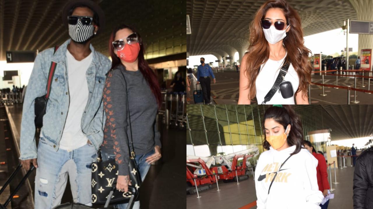 Airport Diaries: Remo D'Souza with wife, Disha Patani, Janhvi, Sophie clicked