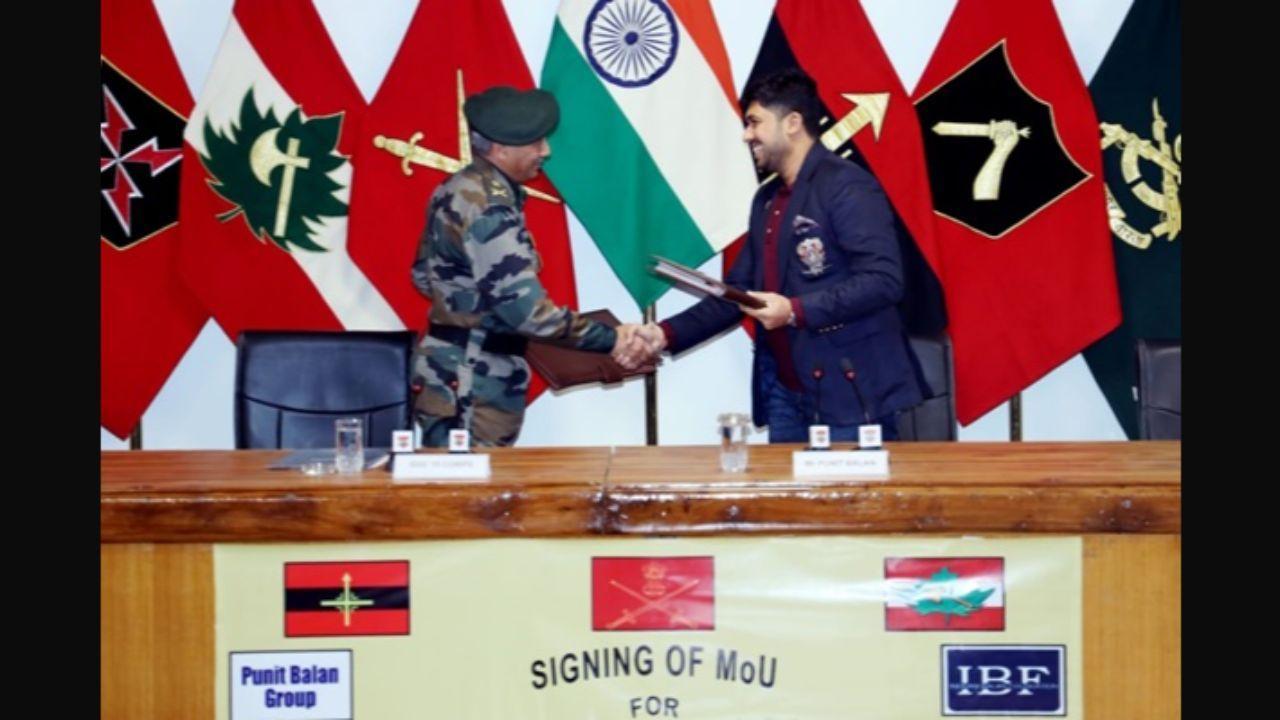 Army signs MoU with Punit Balan’s Indrani Balan foundation for financial sustainability of Kashmir schools