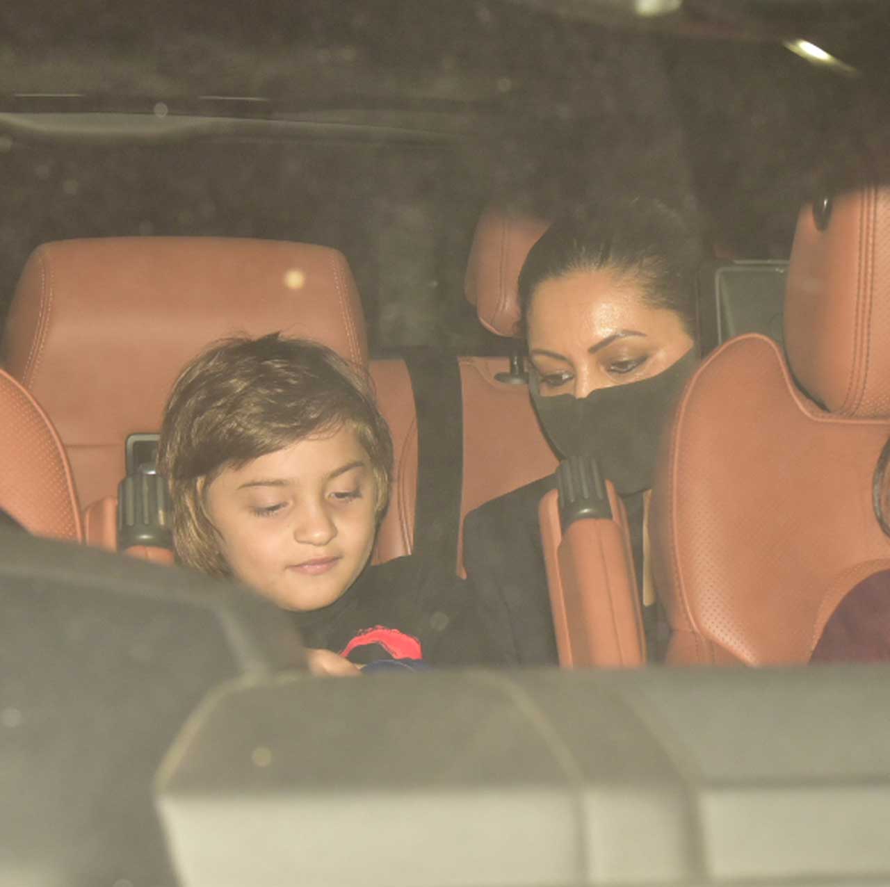 Gauri Khan was snapped with baby boy AbRam at Karan Johar's twin kids - Yash and Roohi's birthday bash hosted in the city. The entire crew was clicked taking the much-needed precautions amidst the pandemic outbreak. The popular producer hosted a party at his residence which was attended by his near and dear ones.