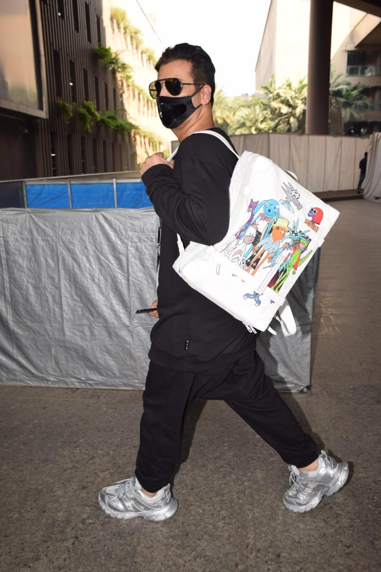 Karan Johar was also papped at the Mumbai airport.