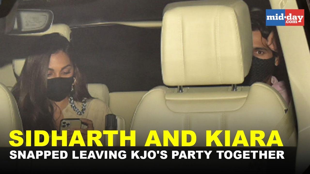 Sidharth Malhotra and Kiara Advani snapped leaving KJo's party together