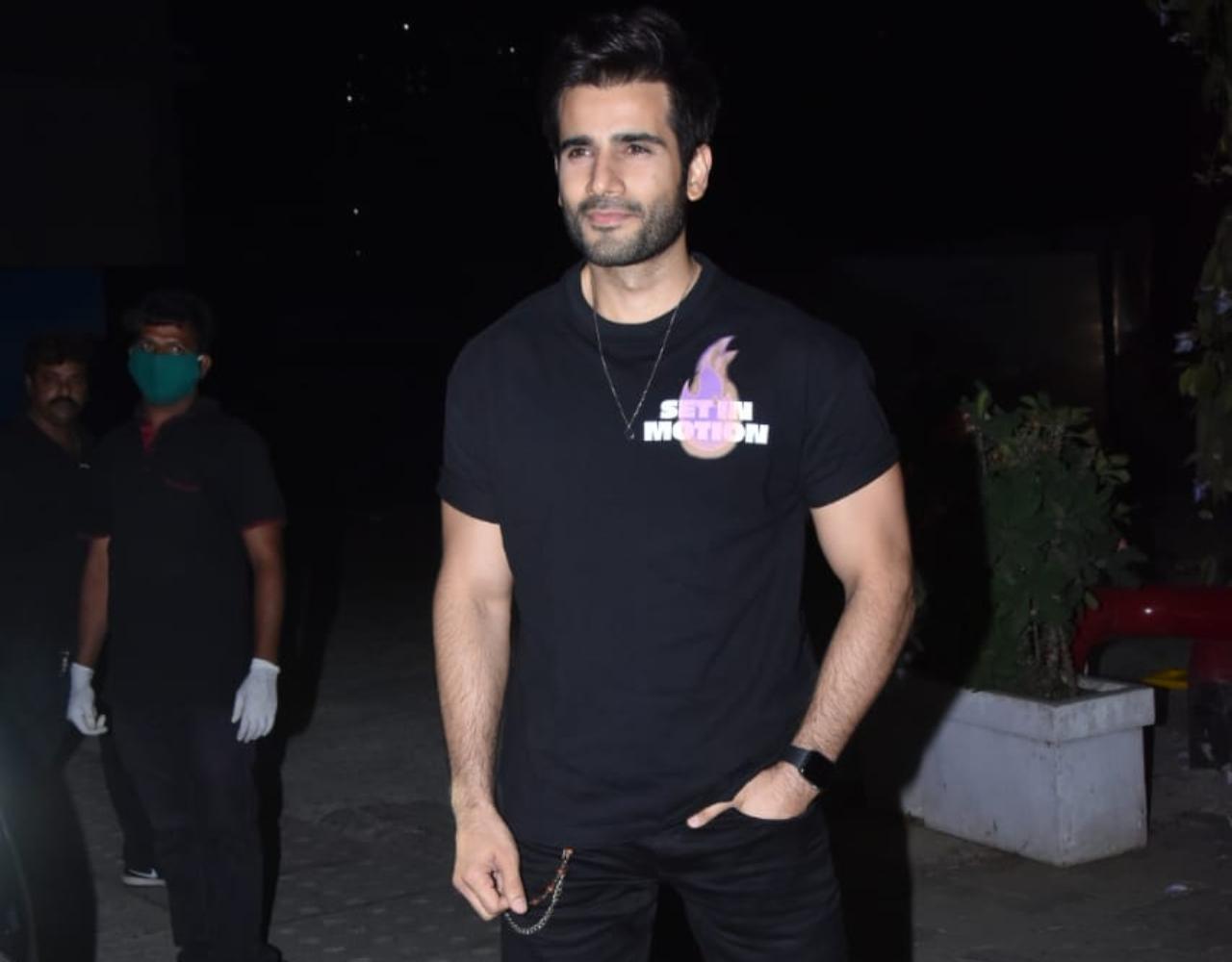Television actor-host Karan Tacker was also spotted in Worli.