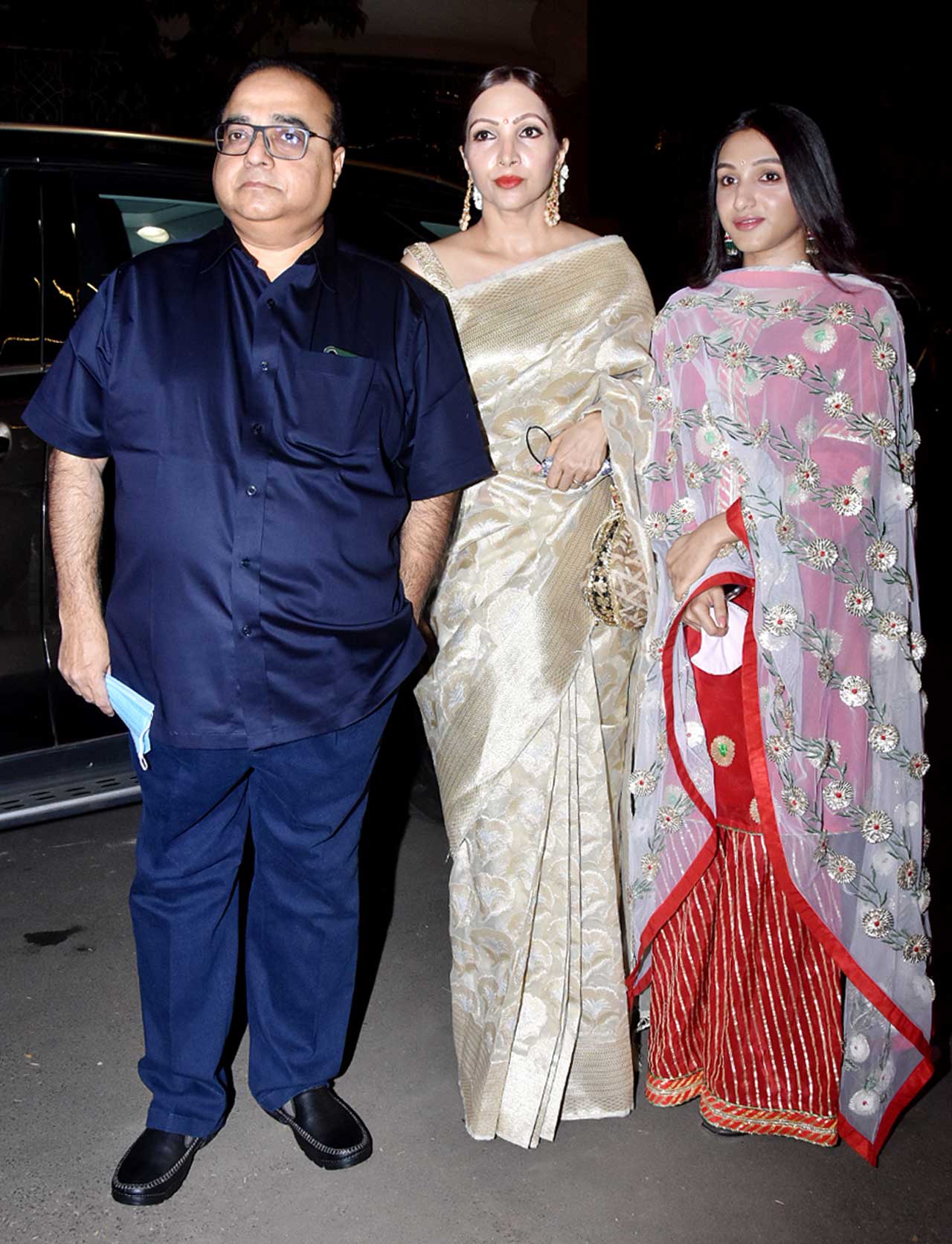 Janhvi Kapoor's bestie Tanisha Santoshi was also clicked at Priyaank and Shaza's wedding function. The star kid attended the ceremony with parents, who are popular Bollywood producers, Rajkumar Santoshi and Manila Santoshi.