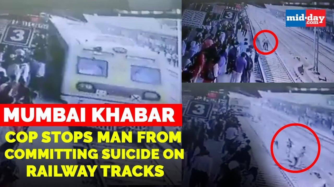 Mumbai: Cop stops man from committing suicide on railway tracks at Virar stn