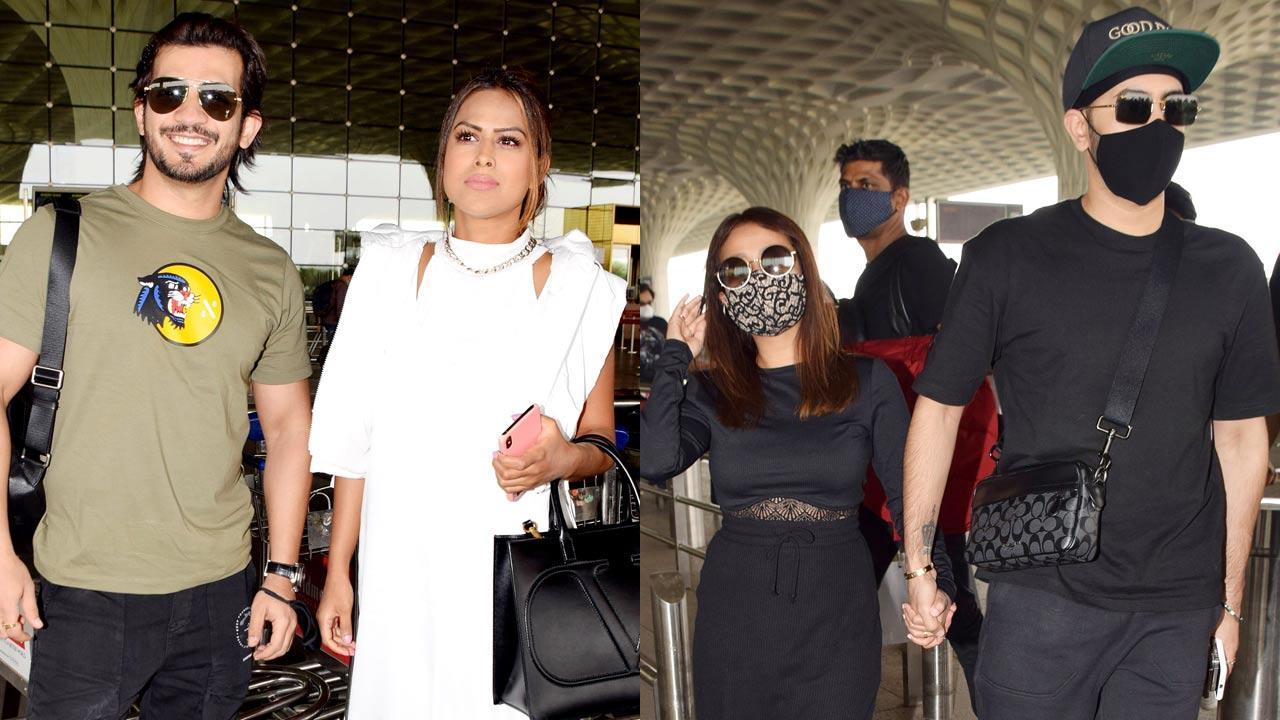 Rohanpreet Singh, Neha Kakkar, Nia Sharma, Adah Khan at Mumbai airport