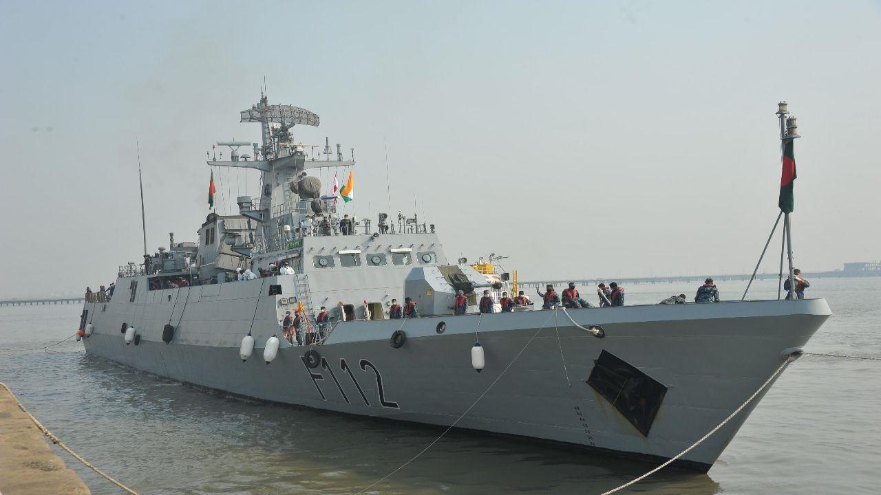 Bangladesh Navy ship Prottoy on a two-day visit to Mumbai