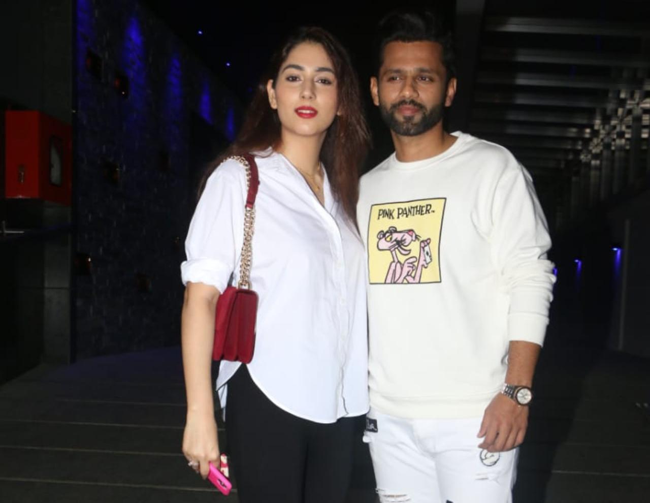 Bigg Boss 14 runner-up Rahul Vaidya was out on a date with his girlfriend Disha Parmar at a popular hangout in Bandra, Mumbai. (All pictures: Yogen Shah).