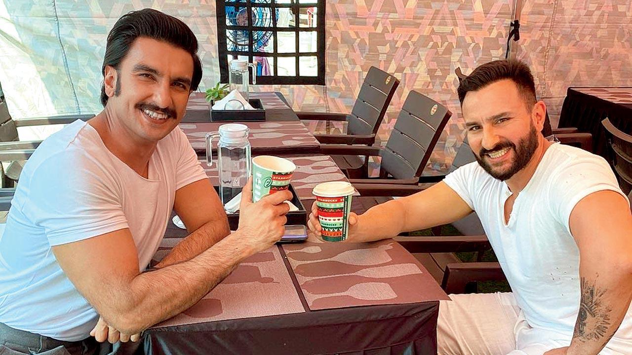 Table for two! Ranveer Singh and Saif Ali Khan shoot together