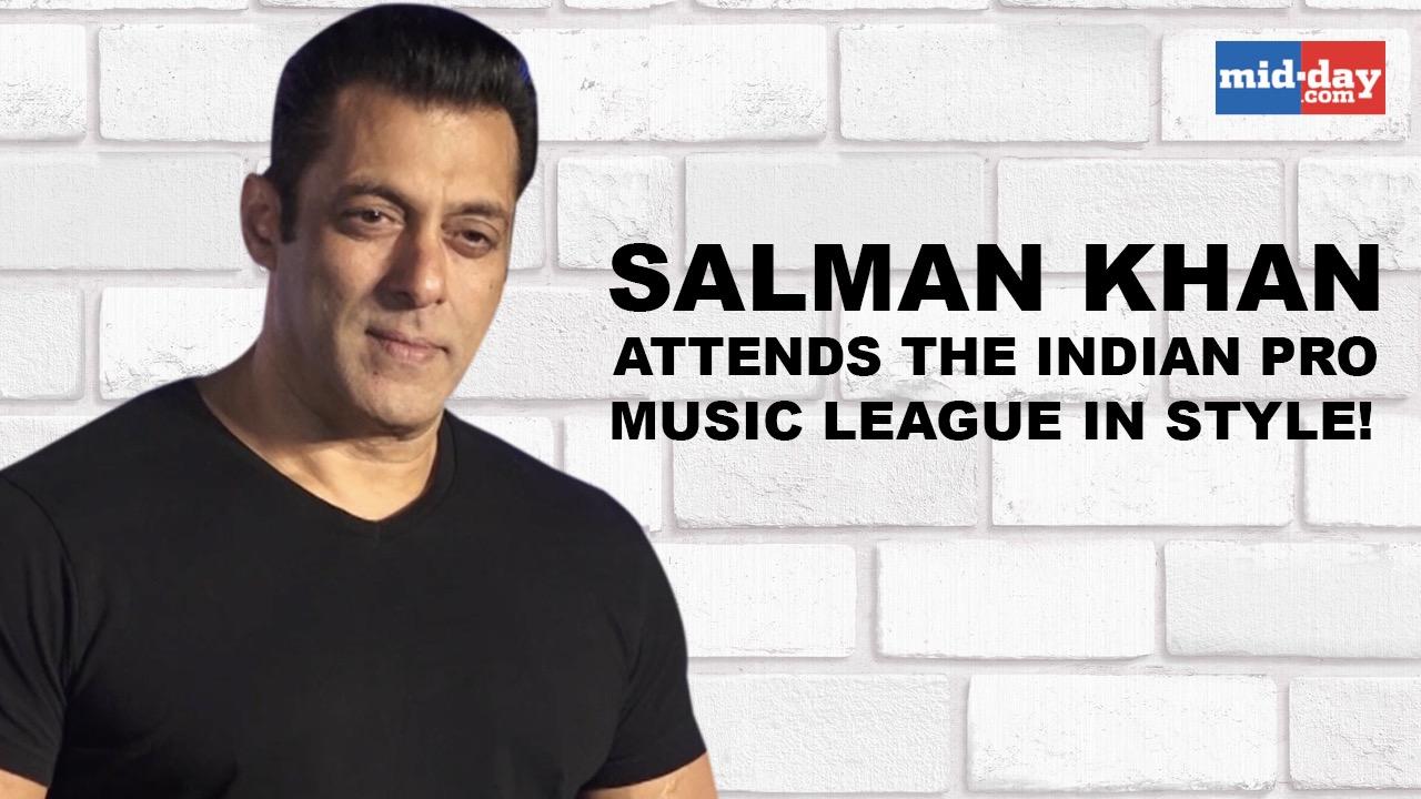 Salman Khan attends the Indian Pro Music League in style!