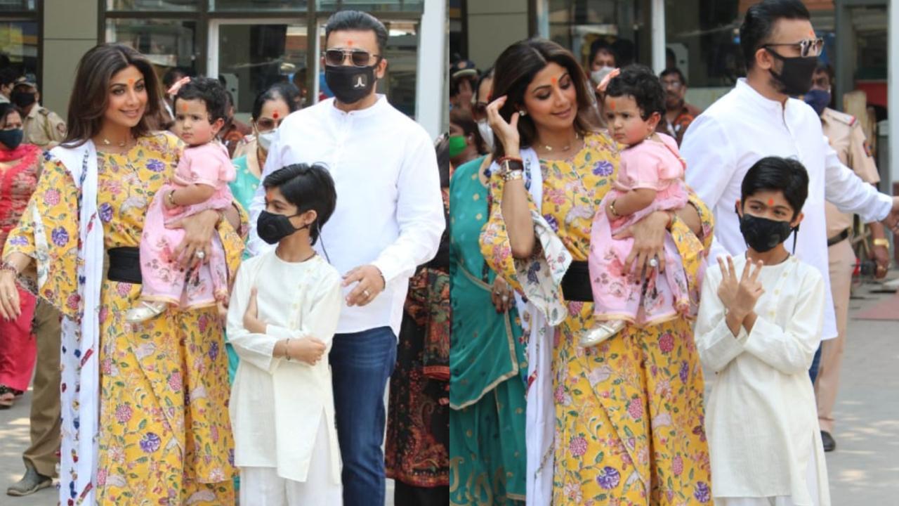 1280px x 720px - Shilpa Shetty visits Siddhivinayak Temple on her daughter's first birthday
