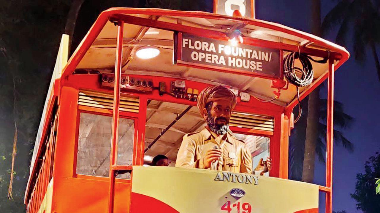 Mumbai mayor unveils restored tram car for public viewing