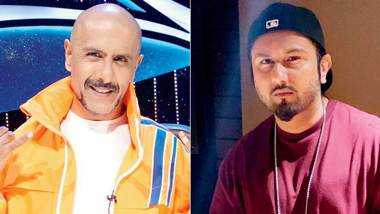Yo Yo Honey Singh, Vishal Dadlani hug and patch up on Indian Idol 12