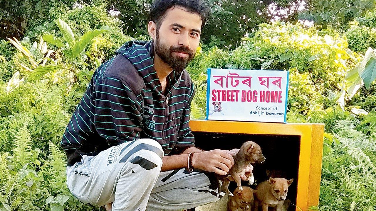 Innovator from Assam repurposes discarded box television sets into canine homes