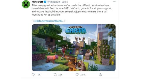 Microsoft will shut down Minecraft Earth in June