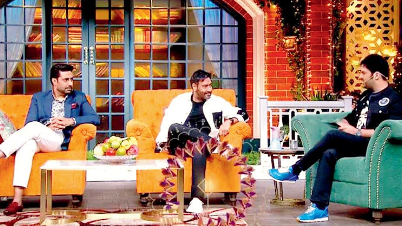 Ajay Devgn, Abhishek Bachchan promote The Big Bull on The Kapil Sharma Show; no release date out yet