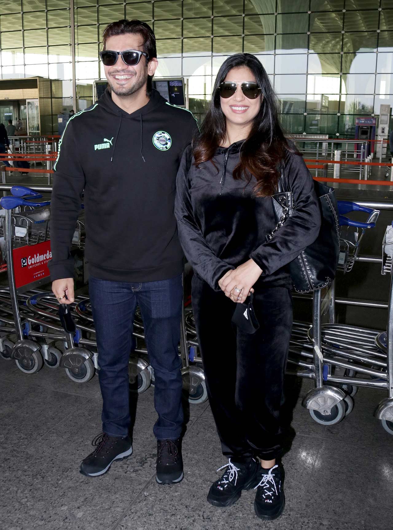Arjun Bijlani posed with wife Neha Swami at the Mumbai airport. On the work front, Arjun was last seen in State of Siege: 26/11.