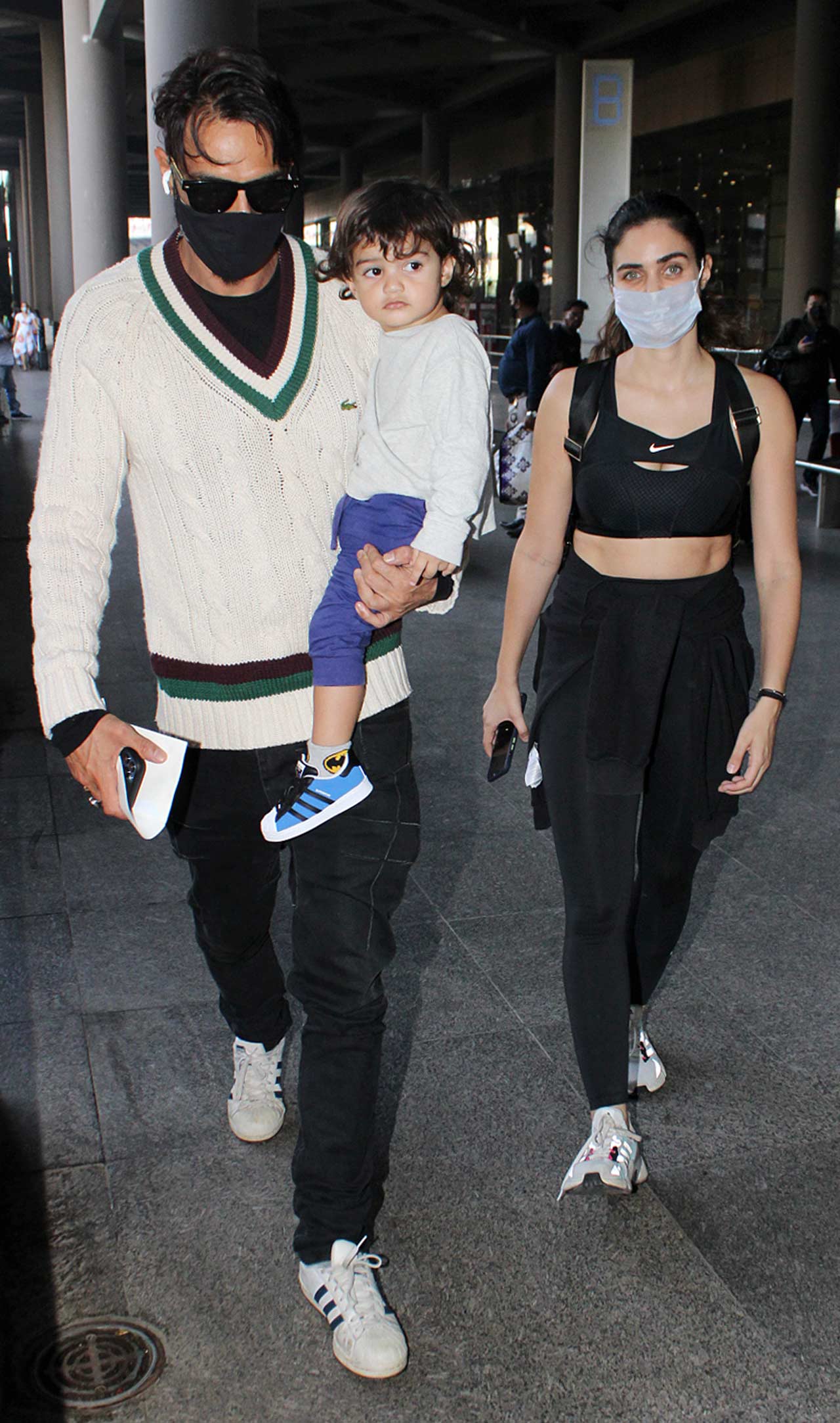 Gabriella Demetriades was snapped with son Arik Rampal who reached Mumbai airport to receive Arjun. On the professional front, Arjun Rampal will be next seen in the digital offering, Nail Polish. All pictures/Yogen Shah