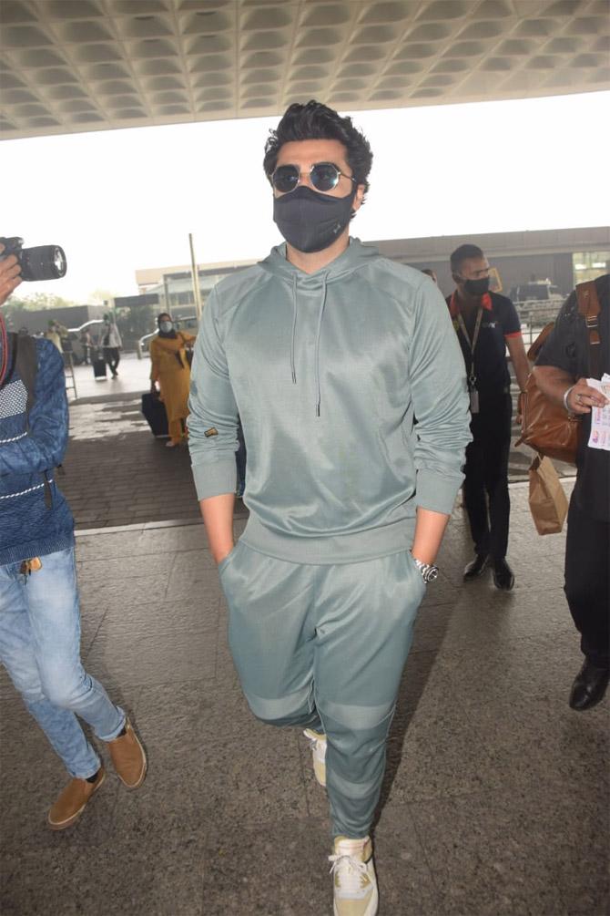 Arjun Kapoor, Saif's Bhoot Police co-star, too was clicked at the airport. The duo will be shooting for Bhoot Police together. Kapoor sported a casual and comfy look as he opted for a tracksuit, paired with white sports shoes.
