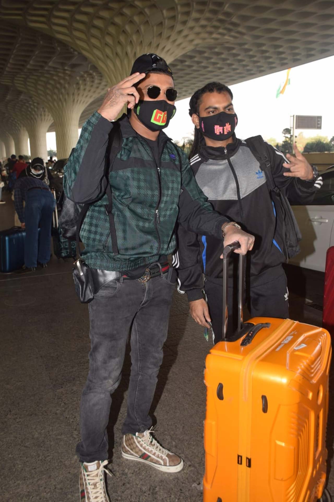 Popular Bollywood rapper Divine was also spotted by the shutterbugs at the Mumbai airport.