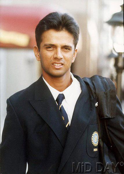 Rahul Dravid went to St. Joseph's Boys High School in Bengaluru.
In pic: Rahul Dravid sports the Team India blazer during his younger days.